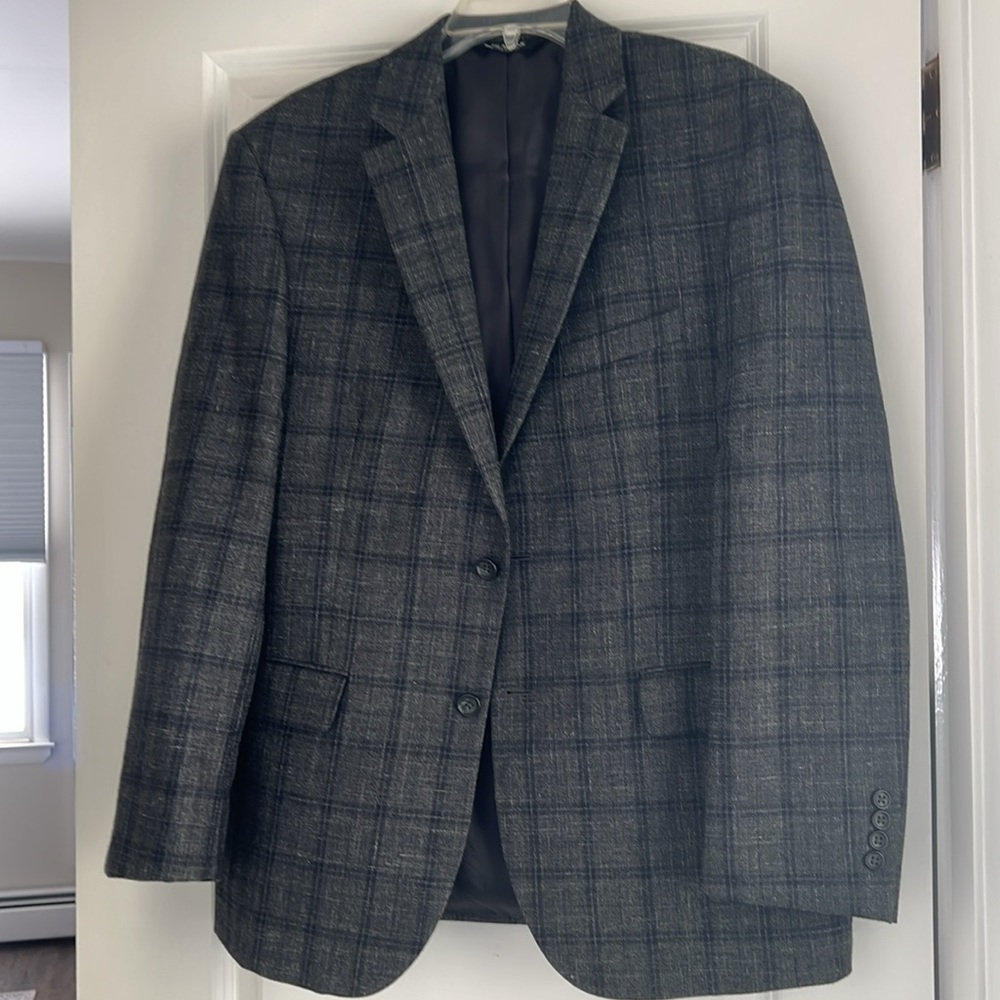 Jos. A. Bank Gray Plaid Sport Coat Blazer